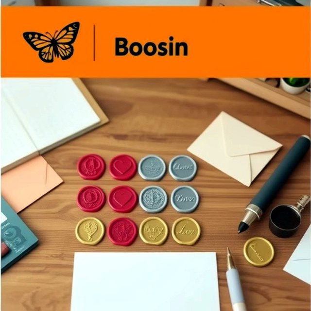 Sealing Wax Sticker, 2D Embossed Sticker