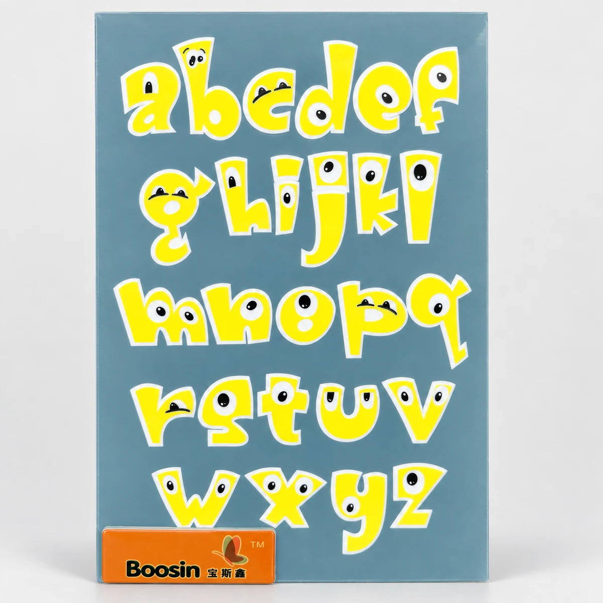 Custom reusable silicone alphabet sticker sheets for educational brand projects