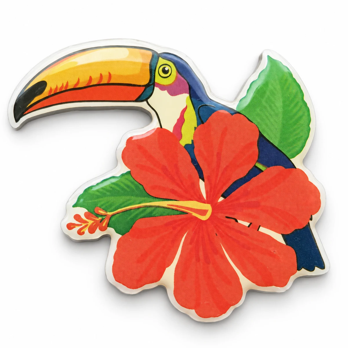 Custom toucan-design refrigerator magnet for promotional brand projects