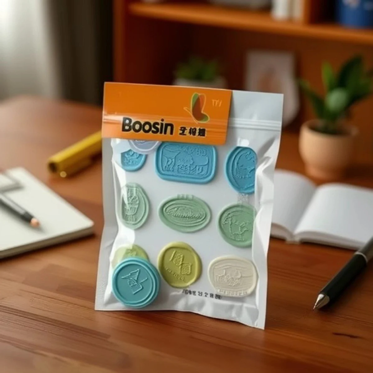 Custom Sealing Wax Sticker / 2D Embossed Sticker Manufacturer