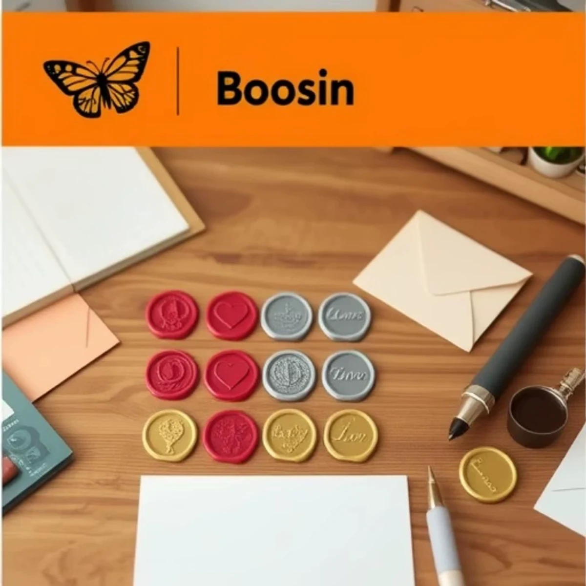 Custom Sealing Wax Sticker / 2D Embossed Sticker Manufacturer
